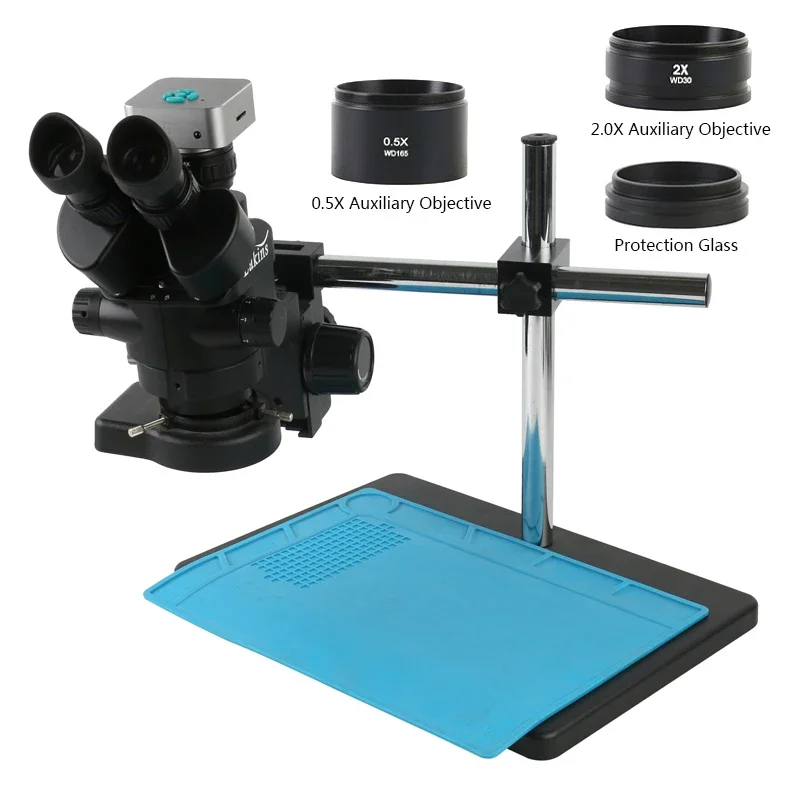 Stereo Trinocular Microscope Pcb - Zoom 3.5x-90x confocal trinocular 48mp hdmi