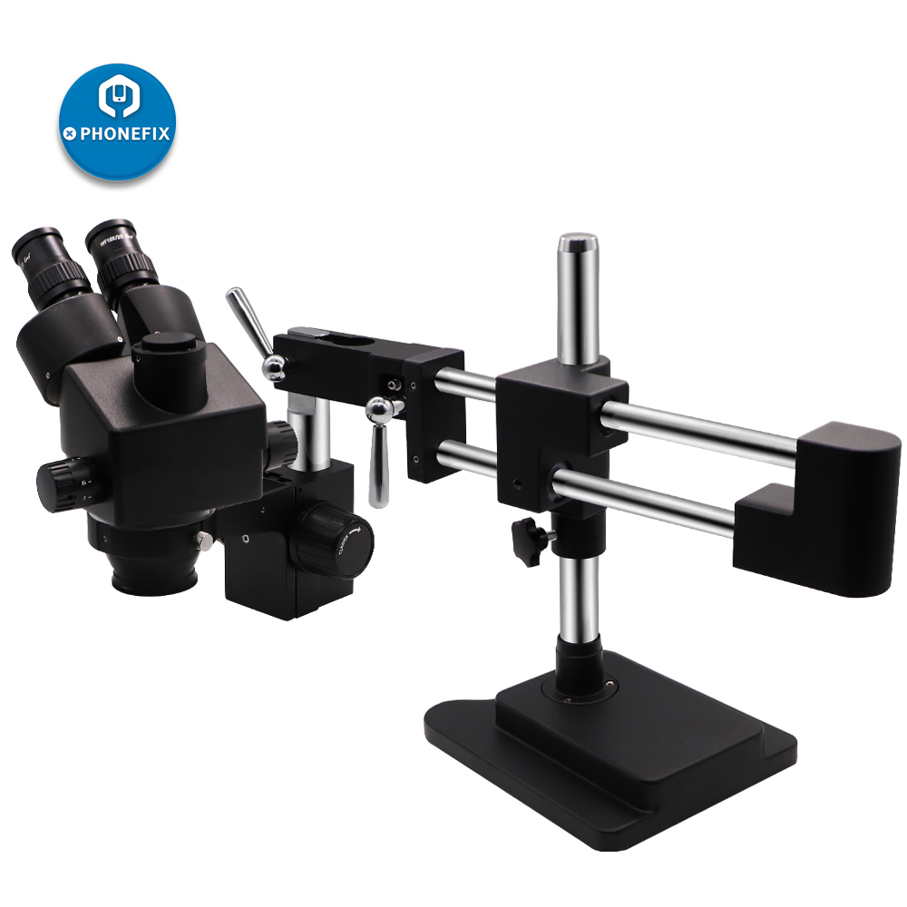 Microscópio estéreo de braço d - Stereo Trinocular Microscope Pcb avaliação e preço